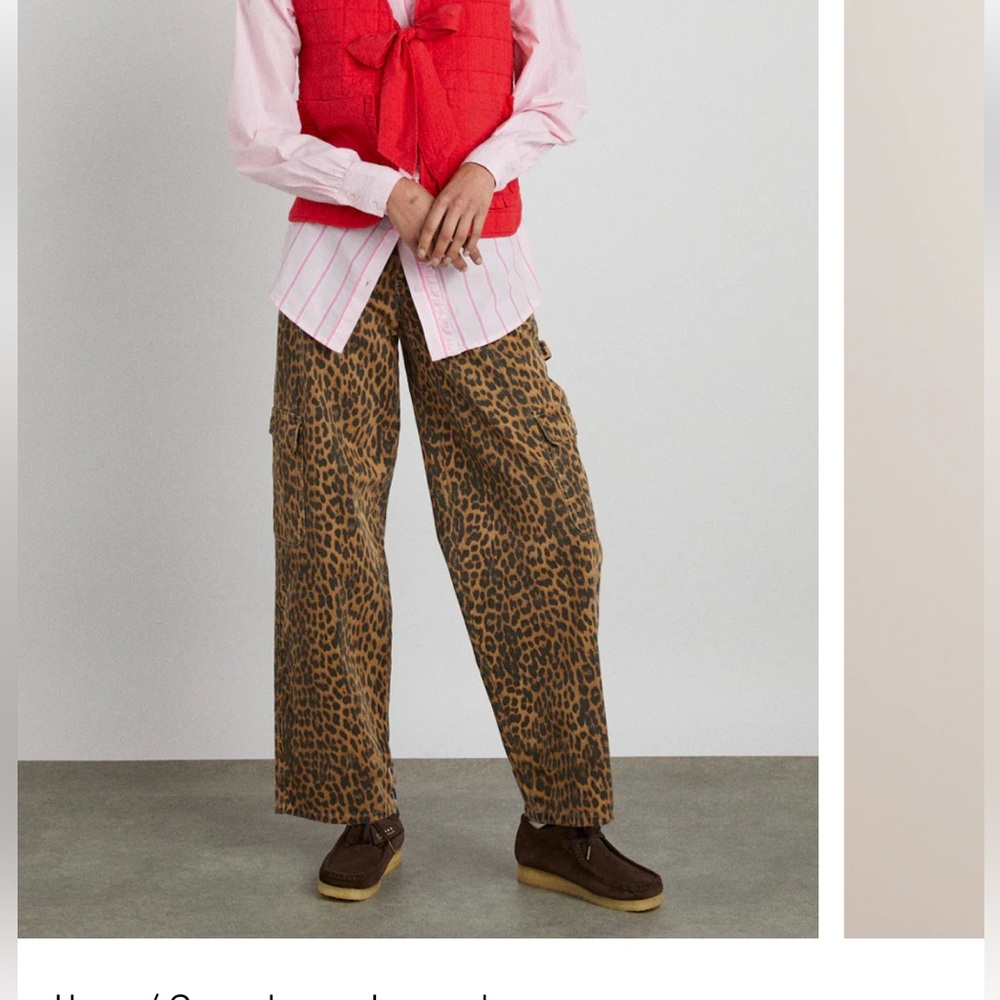 Leopard Cargo Pants by Damson Madder - US 10